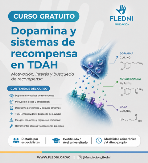 Dopamina y sistema de recompensa en TDAH.