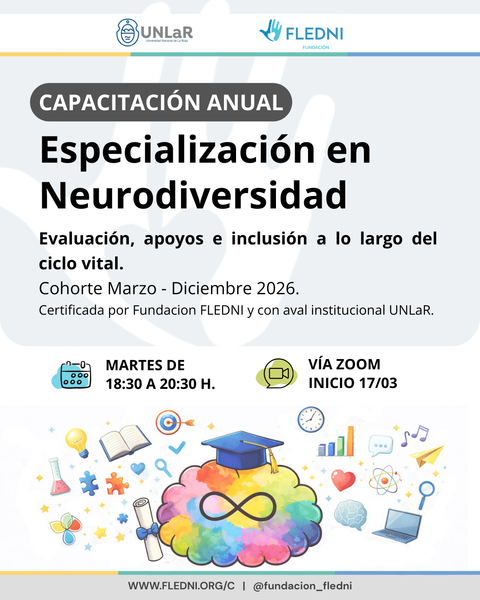 Especialización en Neurodiversidad. Cohorte marzo–diciembre 2026