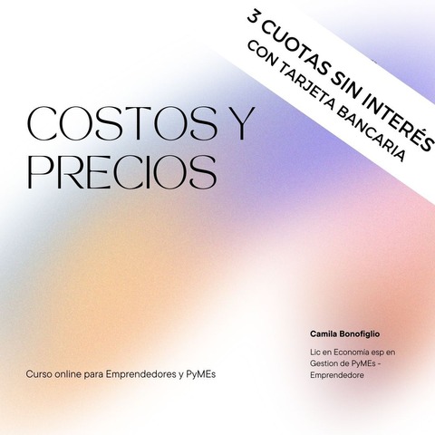 Curso online de Costos y Precios