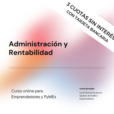 Curso online de Administración y Rentabilidad