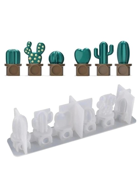 Molde silicona variedad de cactus 
