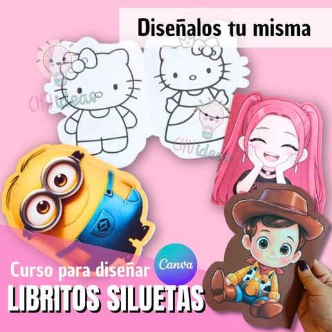 Clase diseña tus libritos siluetas de actividades con CANVA WEB 