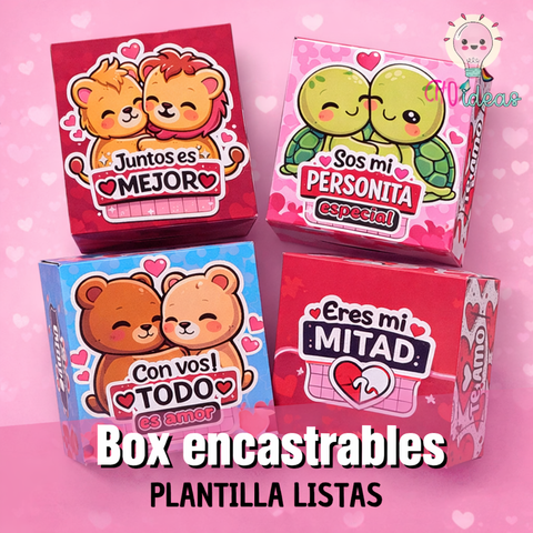 BOX CUADRADA DOBLE ENCASTRE AMOR