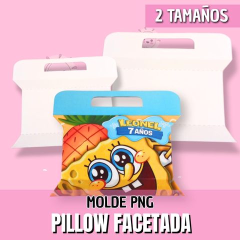 Golosinera Pillow facetada x2 Molde PNG