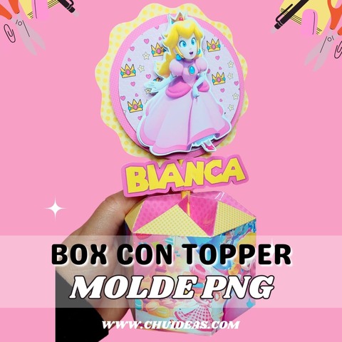 BOX CON TOPPER MOLDE PNG