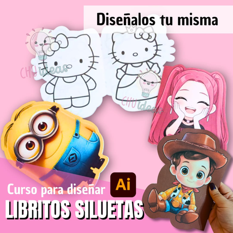 Clase diseña tus libritos siluetas de actividades con ILLUSTRATOR 