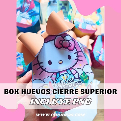 Pack Box huevos cierre superior 10 + molde PNG