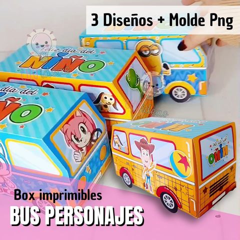 Box Bus x3 + Molde PNG