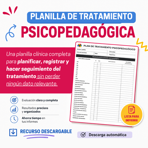 Planilla de tratamiento
