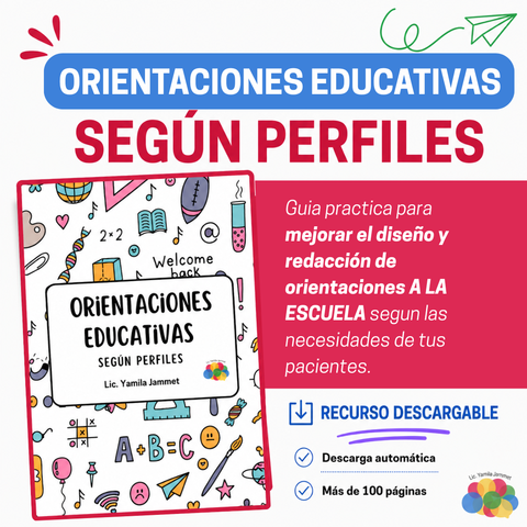 Redacción de Orientaciones Educativas según perfiles