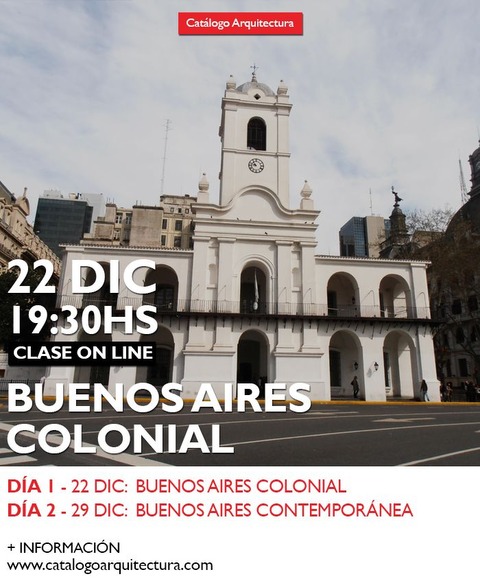 22 DICIEMBRE - 19:30hs (Arg) Buenos Aires Colonial