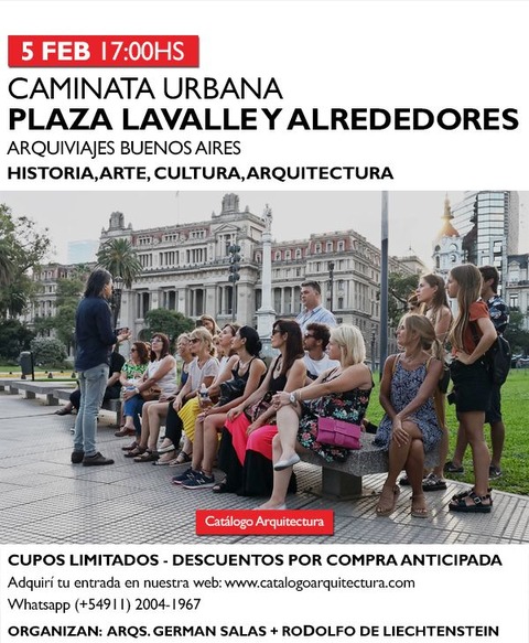 5 FEB (17:00hs) CAMINATA URBANA : PLAZA LAVALLE Y ALREDEDORES (BUENOS AIRES) - CITY TOUR