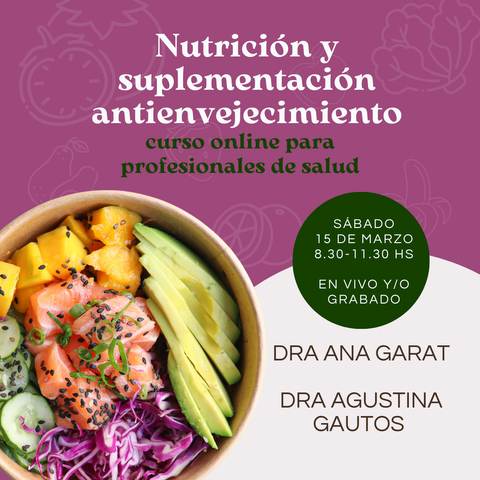 Nutrición y Suplementación Antiaging Marzo 2025