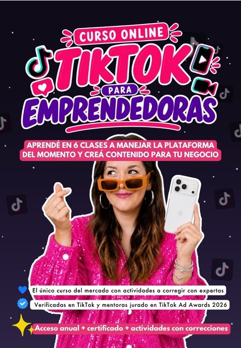 Curso Online TikTok para emprendedoras