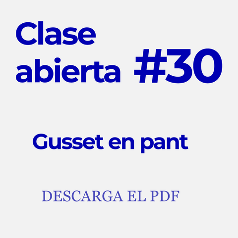 Clase abierta #30 Gusset de pantalón