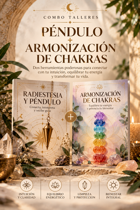 PACK PENDULO + ARMONIZACIÓN DE CHAKRAS