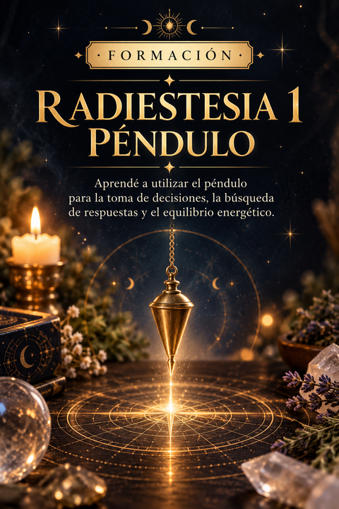 FORMACION RADIESTESIA 1 - MÁSTER CLASS PENDULO GRABADA 