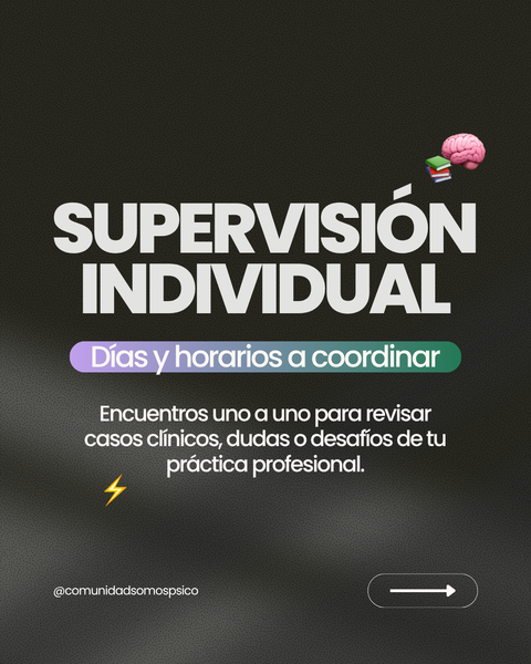 Supervisión individual (a coordinar cita)