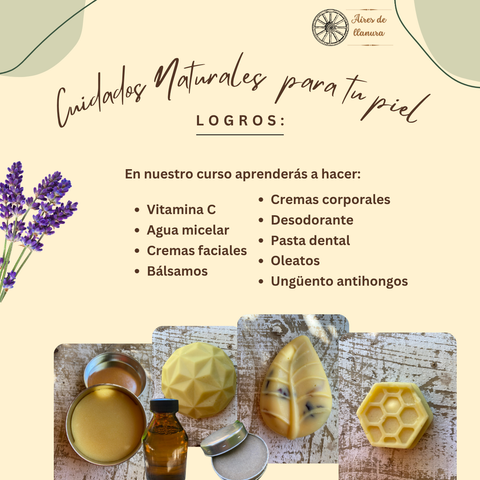 Curso Online Cuidados Naturales para la Piel con resultados reales