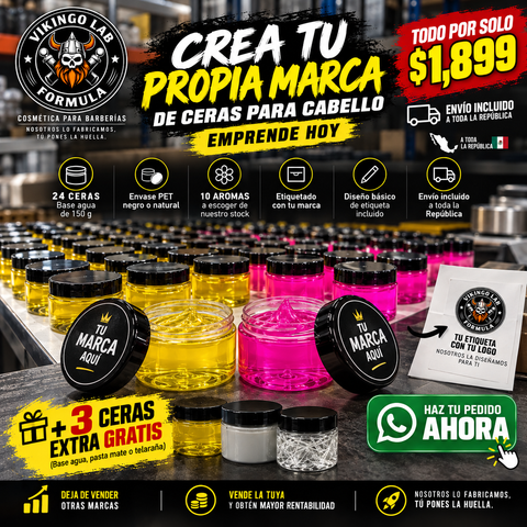 Pack Emprendedor PRO | 24 Ceras Base Agua + Envío + Etiquetas