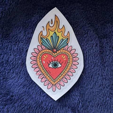 STICKER XL CORAZÓN-DIAMANTE