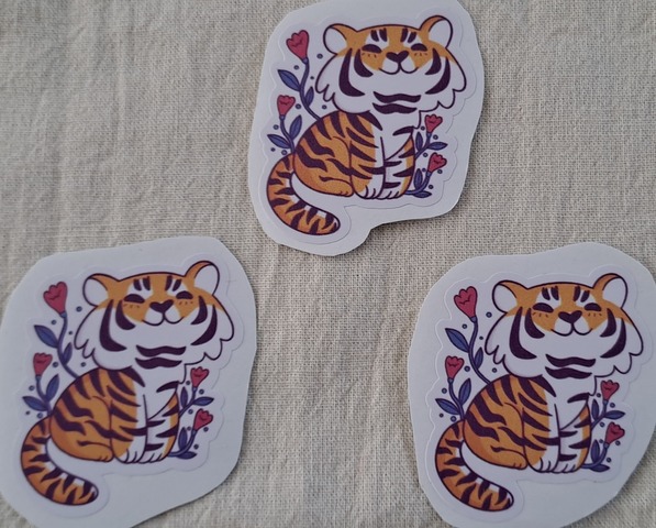 STICKER TIGRE FELIZ