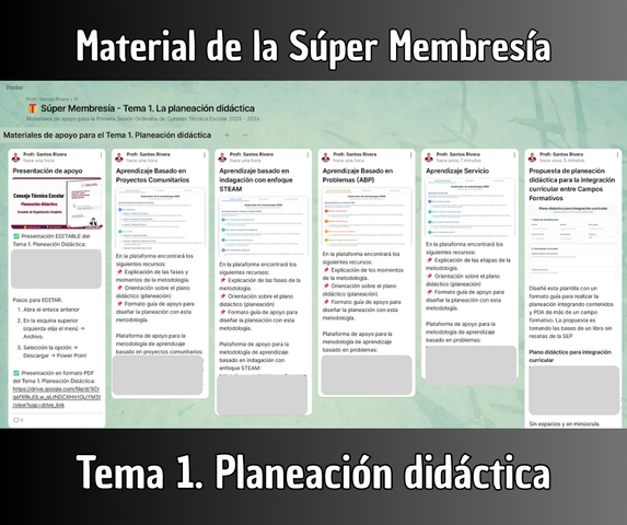 Tema 1. Planeación didáctica | Súper Membresía