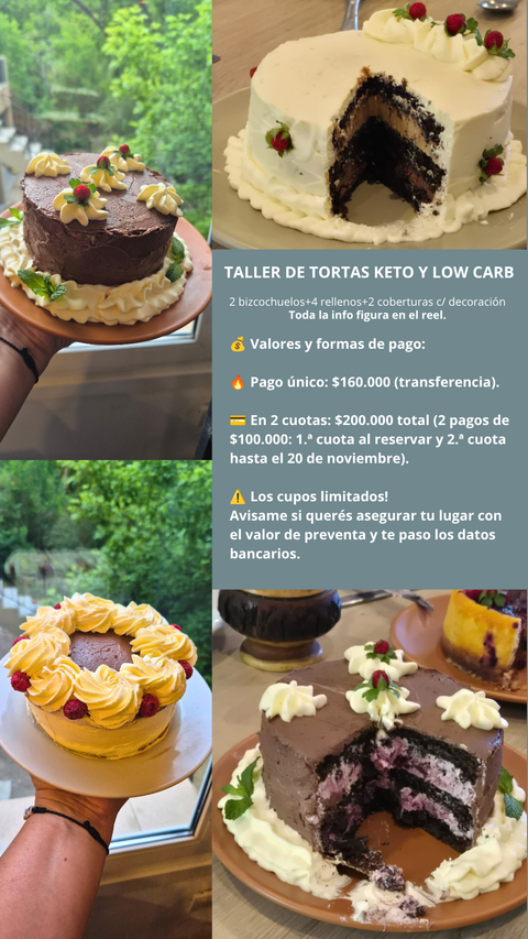 TALLER PRESENCIAL TORTAS KETO