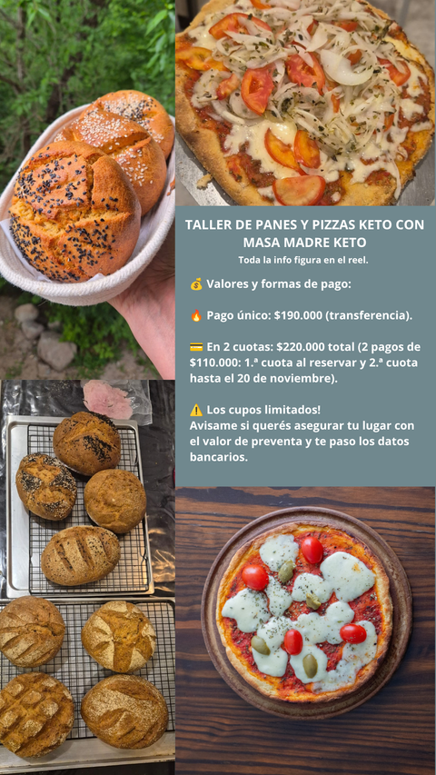 TALLER PRESENCIAL DE PANIFICACIÓN CON MASA MADRE KETO