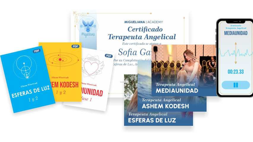 SEMINARIO AVANZADO (ESFERAS DE LUZ 1 Y 2, ASHEM KODESH 1 Y 2 Y MEDIAUNIDAD)+CERTIFICADO COMO TERAPEUTA ANGELICAL