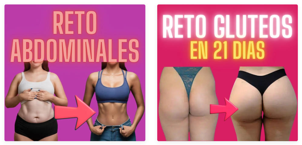RETO GLUTEOS + RETO ABS - Mujer