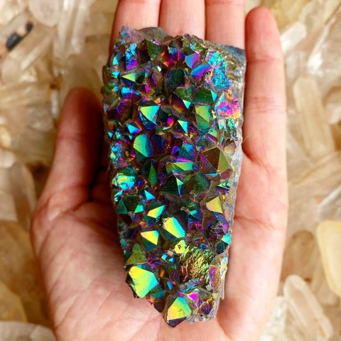 Cuarzo Titanio o Cristal Aura Arcoíris