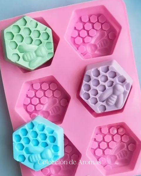 Molde Jabones Panal Abejas Hexagonal