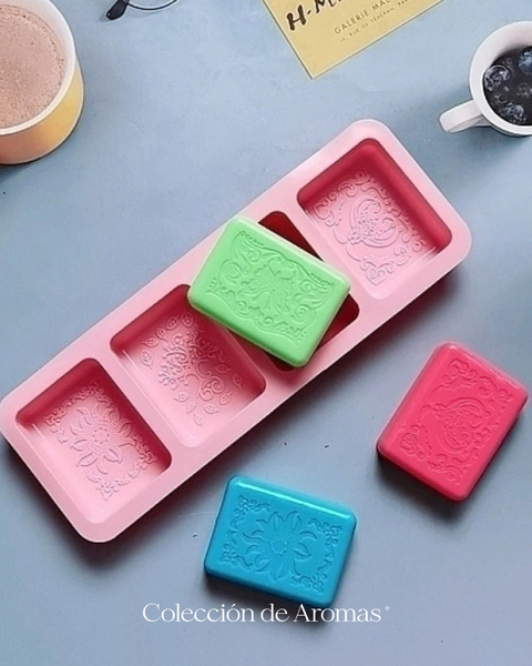 Molde Jabones Rectangulares c/Diseño Labrado