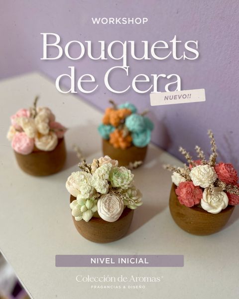 WORKSHOP PRESENCIAL: Workshop de Bouquets aromaticos de Wax Melts (Nivel Inicial)
