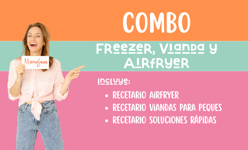 Combo Freezer, Vianda y Airfryer
