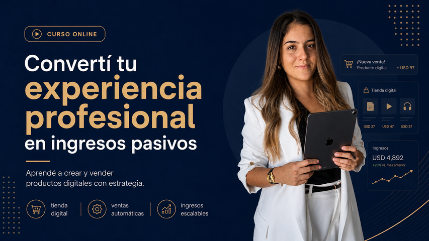 Convertí tu experiencia profesional en ingresos pasivos