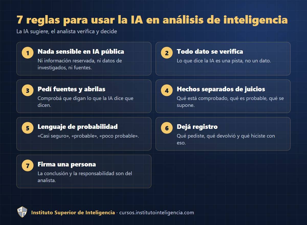 7 reglas para usar la IA en análisis de inteligencia