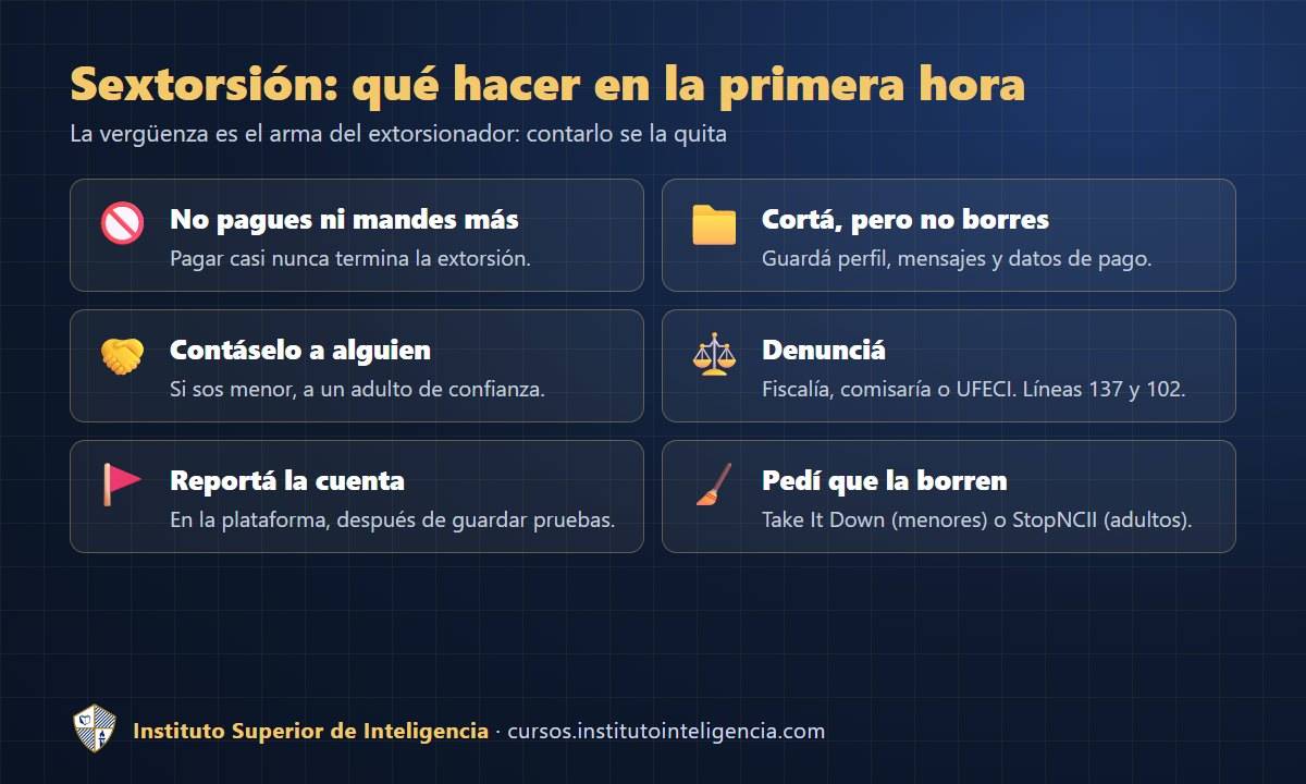 Qué hacer ante una sextorsión en la primera hora