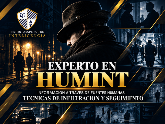 Experto en HUMINT - Técnicas de infiltración y seguimiento. 