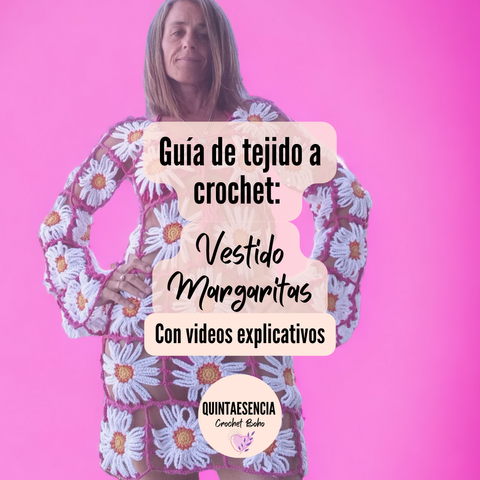 Guía de tejido a crochet: Vestido Margaritas