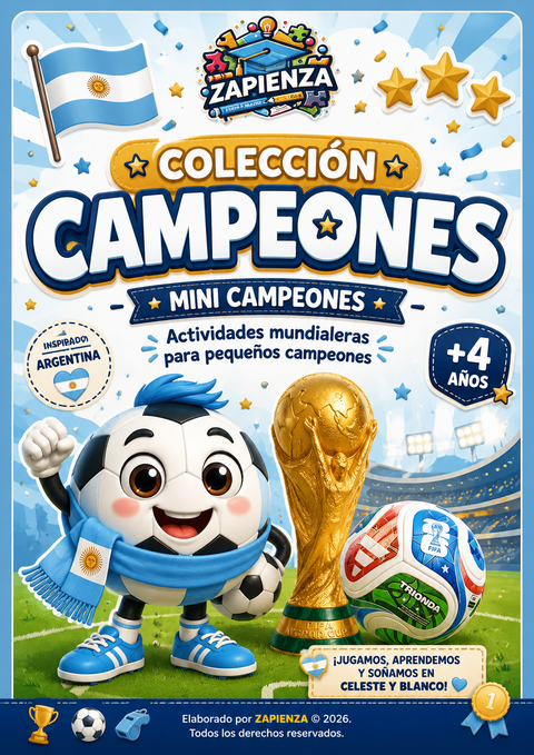 Mini Campeones | Cuadernillo de actividades educativas inspirado en el fútbol ⚽🇦🇷