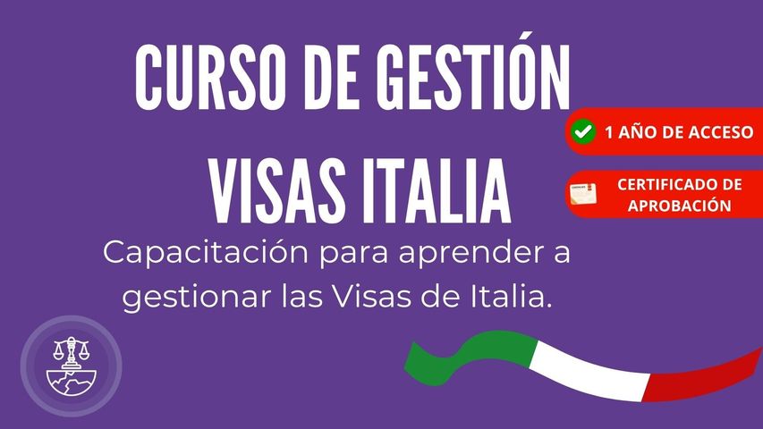 Curso Gestión de Visas de Italia