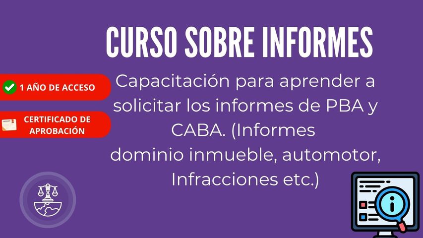 CURSO INFORMES PBA Y CABA