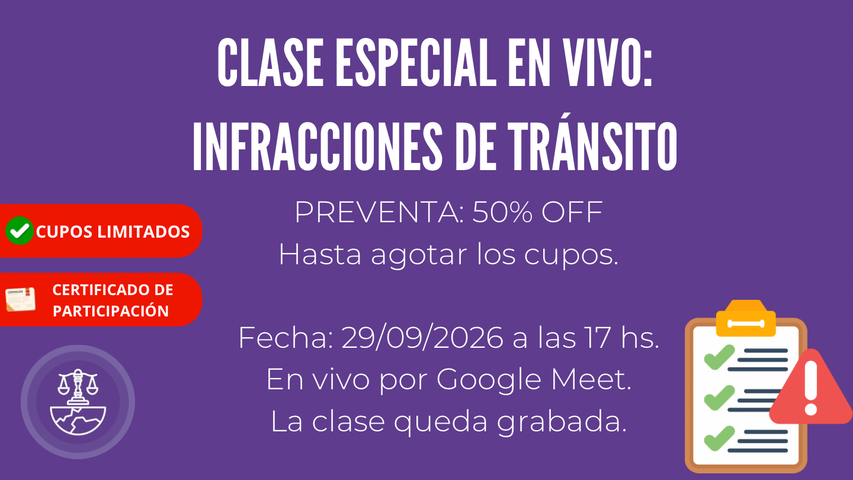 Clase especial en Vivo: Gestión de Infracciones de Tránsito 