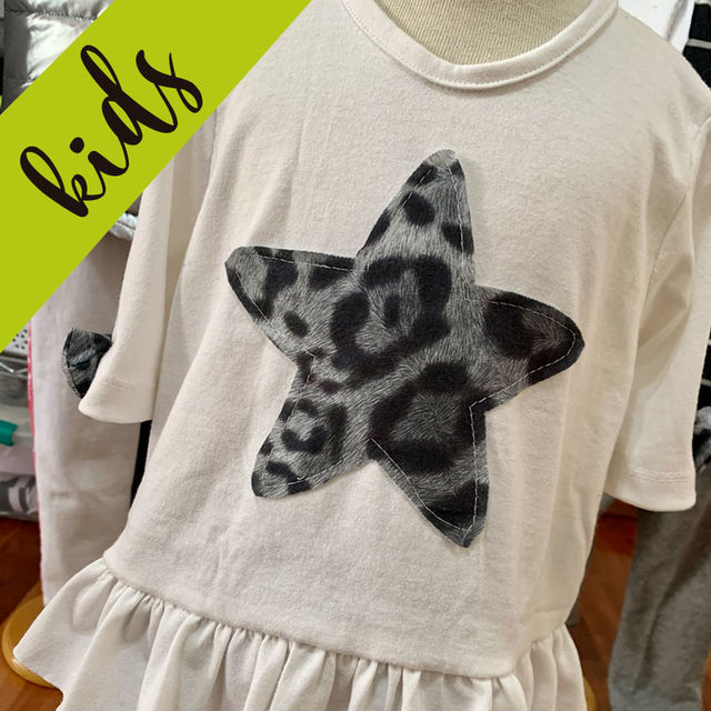 remerita con volado y aplique para kids