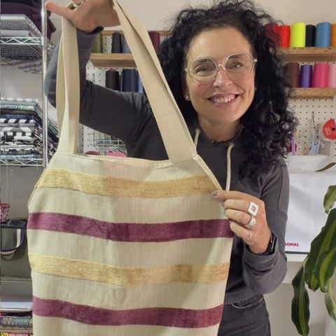 bolso Corina hecho con una funda de almohadón