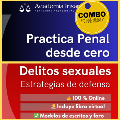 Combo dos cursos: Práctica penal desde cero y Delitos sexuales