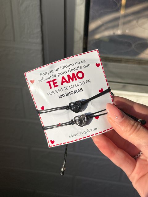 Pulseras Te Amo en 100 idiomas