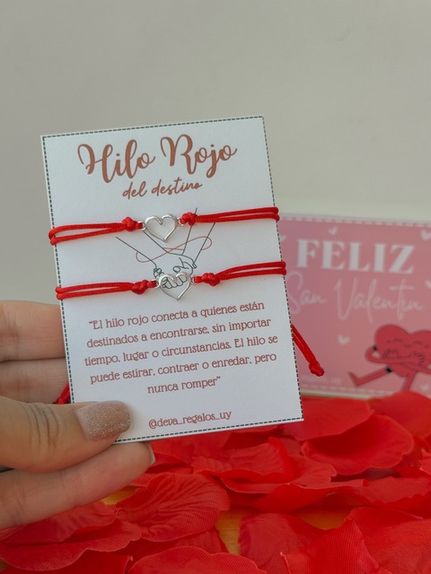 Pulseras para compartir de hilo rojo